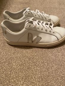 White Silver Veja Trainers