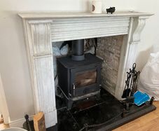 Marble fireplace