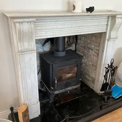 Marble fireplace