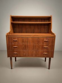 Stylish and Practical Danish Teak Secretary Desk