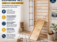 main image for ad Swedish Ladder Wall Gym 5 in 1 Wooden Indoor Playground Climbing Toys