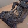 Tall Asian Rosewood Carved Fisherman statue Image 3