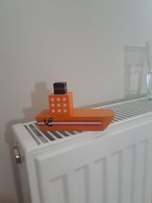 Wooden boat toy