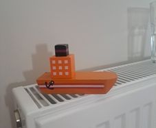 Wooden boat toy