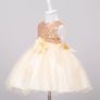 New Girls Sequinned Dress Flower Sash Sleeveless Formal Party Wedding Bridesmaid Sz 18-24 mths Image 2
