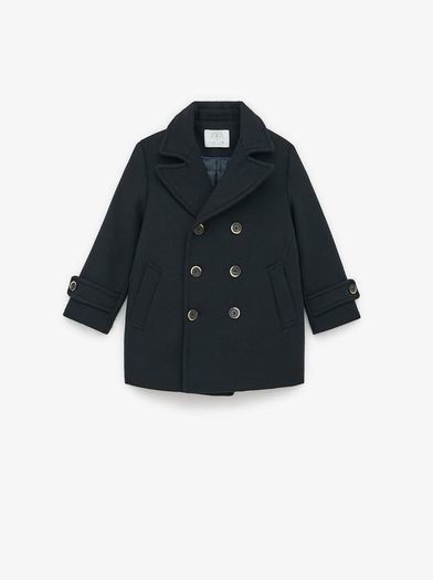 Zara Wool Navy Coat