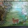 original hand painted wooden chest Image 6
