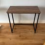 Folding Computer Desk,80cm Small Writing Desk, Rustic Walnut Image 3