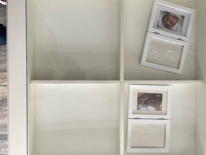 Ikea Coffee table, white/glass