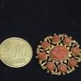 Antique Chinese Export 18ct Gold Carved Coral Brooch | Possibly Late Qing / Early Republic | Tested Image 3