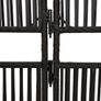 Room Divider 3 Panels Black Poly Rattan Image 5