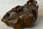 Vintage Chinese Cast Bronze Lotus Pod Incense Burner