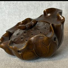 Vintage Chinese Cast Bronze Lotus Pod Incense Burner