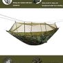 NEW SALE | Camping Hammock with Mosquito Net - Ultra Lightweight Durable Double/Single Travel Hammock 210T Parachute Nylon with Tree Straps 660lbs Capacity for Garden Camping Backpacking Image 5