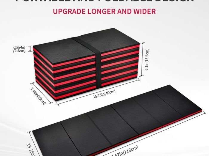 3 in 1 Mechanic EVA Foam Work Mat, 6-Folds Portable Car Repair Knee Cushion, for Mechanics, Garage, Picnicking, Gardening, Camping, Home Gym