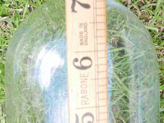 Vintage Handmade Clear Circular Glass Display Cloche Bell Dome With Black Base (dimensions visible in the photos) 50 each
