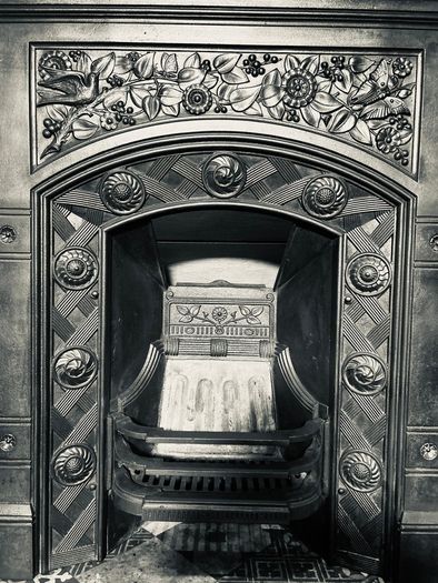 Cast Iron Fireplace.