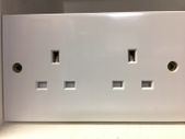 Twin Unswitched Socket White