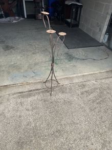 Antique Cast Iron Candle Stand