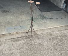 Antique Cast Iron Candle Stand