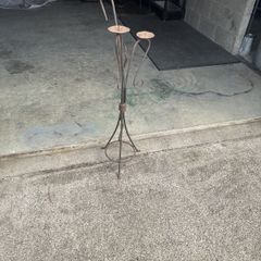 Antique Cast Iron Candle Stand