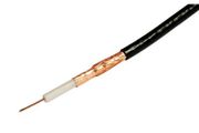 Black PF100 Satellite Coax cable per Meter