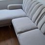 Eazy Living grey 3 seater corner sofa with foot stool Image 2