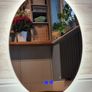 LED Bathroom Mirror 60x80cm Oval Demister Fog Free Image 4