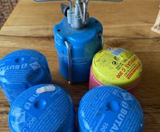 camping stove and gas