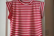 Red and White Ladies T Shirt