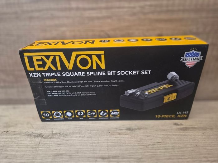 Lexivon Xzn Triple Square Spline Bit, Size M4 M5 M6 M8 M10 M12 M14 M16 M18