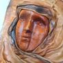Leather face mask wall art handmade wall hanging Image 3
