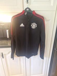 boys Manchester united light quarter zip top