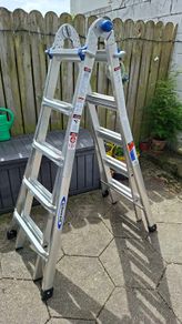Werner telescopic combination ladder