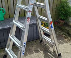Werner telescopic combination ladder
