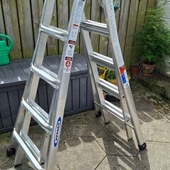 Werner telescopic combination ladder
