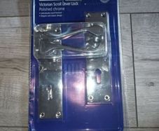 Brand New Victorian Scroll Lever Lock Polished Chrome Individually Hand Finished Elegant & Class Design Door Handles x2 - RRP - 28.99