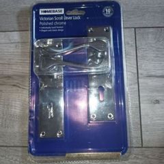 Brand New Victorian Scroll Lever Lock Polished Chrome Individually Hand Finished Elegant & Class Design Door Handles x2 - RRP - 28.99