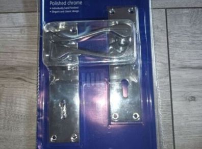 Brand New Victorian Scroll Lever Lock Polished Chrome Individually Hand Finished Elegant & Class Design Door Handles x2 - RRP - 28.99