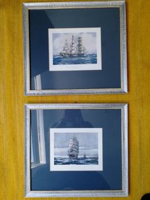 Nautical theme Old prints framed