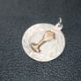 Vintage Art Deco  Antique Sterling Silver and Gold Eucharist Communion Bread and Wine Catholic Medal Pendant Image 2