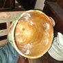 Large Antique Victorian Majolica Cheese Dome & Stand Oak Leaf & Bark Image 6