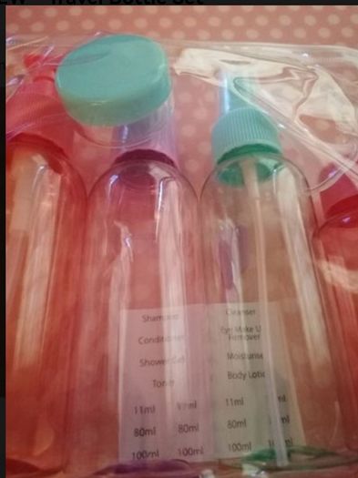 New - Handy refillable bottle set