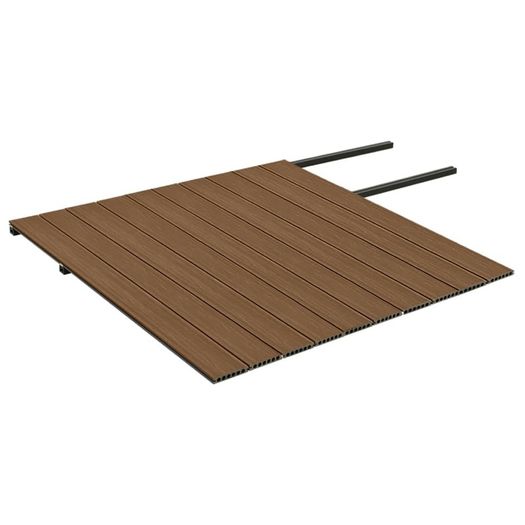 WPC Decking Boards with Accessories Brown and Grey 20 m.sqr 2.2 m