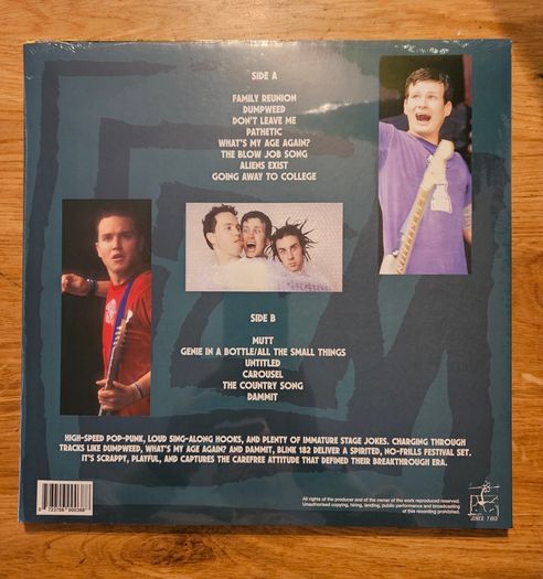 Blink-182 "Live at Big Day Out Festival Sydney" Sealed Vinyl Album