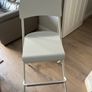 63cm White Folding Bar Stool Image 2