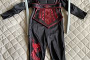 ninja costume with swords age 5-6
