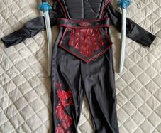 ninja costume with swords age 5-6