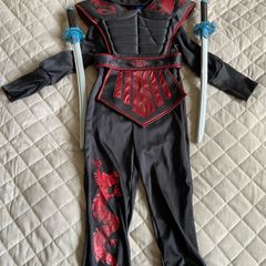 ninja costume with swords age 5-6