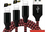 1M/2M/3M USB Cable For iPhone 7 8 12 13 X 11 Pro Long Charger Charging Fast Lead 1m 2m 3M